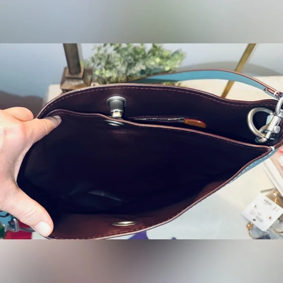 Coach 1941 Leather Duffel Shoulder Bag  - Steel Blue - Style 58017 - Picture 10 of 15